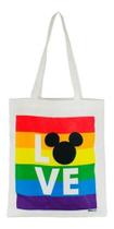 Bolsa Feminina Sacola Mickey Love Arco-íris Disney