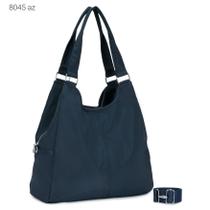 Bolsa Feminina Sacola Ombro e Transversal Nylon Tactel Espaçosa Impermeável Superleve 8045