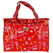 Bolsa Feminina Sacola Praia Transparente Candy Vermelho CBRN17225 Bolsa Feminina Sacola Praia Transparente Candy Vermelho CBRN17225