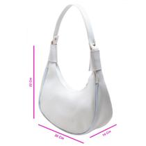bolsa feminina salton meia lua em material sintético lançamento Cor:Branco bolsa feminina salton meia lua em material sintético lançamento Cor:Branco