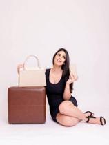 Bolsa Feminina Satchel Pasta Tote De Ombro + Carteira Feminina