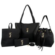 Bolsa feminina selfie kit com 4 bolsas lindas. 4 Bolsas em um kit Sacolao, Mochilinha, Saquinho e Carteira