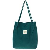 Bolsa Feminina Shoppe bag Veludo VERDE-MUSGO