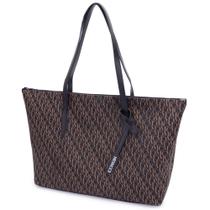 Bolsa feminina Shopper Moncci Monograma lançamento Cabe notebook cabe caderno fechamento zíper Bolsa feminina Shopper Moncci Monograma lançamento Cabe notebook cabe caderno fechamento zíper