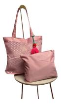 Bolsa Feminina Sofisticada Praiana E Brinde Necessaire Linda