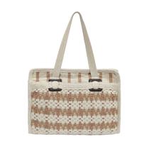 Bolsa Feminina Tecido Mao Ombro Artesanal Praia Estilosa Resistente Lavável Grande