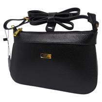Bolsa Feminina Tira de Transversal Fecho Pratico Couro Cacci Bolsa Feminina Tira de Transversal Fecho Pratico Couro Cacci