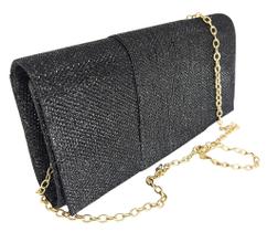 Bolsa feminina tiracolo clutch brilho carteira de mão luxo