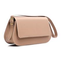Bolsa Feminina Tiracolo Clutch Pequena Alça de Ombro Tampinha