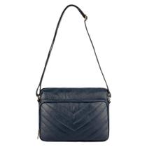 Bolsa feminina tiracolo de couro Anita azul Feminino