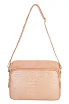 Bolsa feminina tiracolo de couro croco Anita
