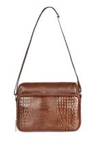 Bolsa feminina tiracolo de couro croco Anita
