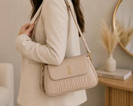 Bolsa Feminina Tiracolo Elegante Estruturada Alça Curta Casual Luxo