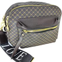 Bolsa feminina tiracolo espaçosa alça fita luxo