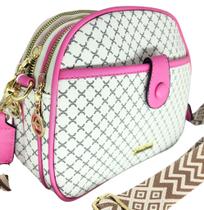 Bolsa feminina tiracolo espaçosa transversal alça larga luxo