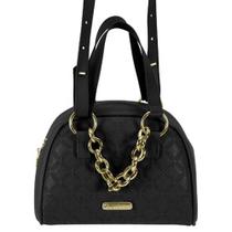 Bolsa Feminina Tiracolo Preto Dourado Beira Rio 80011.1