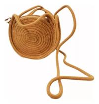 Bolsa Feminina Tiracolo Redonda Mão Zíper Verão Praia