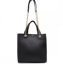 Bolsa feminina tiracolo transversal com alça corrrente e couro Bolsa feminina tiracolo transversal com alça corrrente e couro