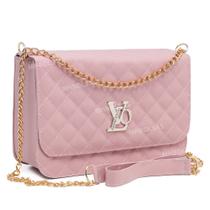 Bolsa Feminina Tiracolo Transversal Lateral Alça Com Corrent