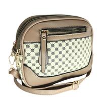 Bolsa feminina tiracolo transversal media três divisórias luxo