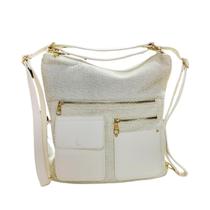 Bolsa Feminina Tote Grande Textura Luxo Alça Costas E Mão Cor:Cru Bolsa Feminina Tote Grande Textura Luxo Alça Costas E Mão Cor:Cru