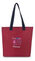 Bolsa Feminina Tote Professora Estudante Educação Bonecos - Bolsa Feminina Tote Professora Estudante Educação Bonecos -