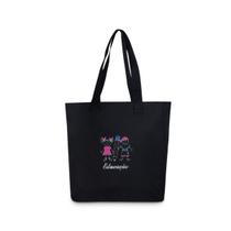 Bolsa Feminina Tote Professora Estudante Educação Bonecos - Preto Bolsa Feminina Tote Professora Estudante Educação Bonecos - Preto