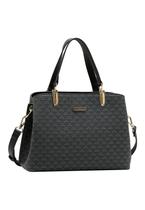 Bolsa Feminina Tote Transversal Chenson 3485624 Monograma Cor:Preto