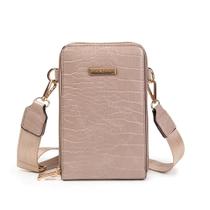 Bolsa Feminina Transversal Alnísa Alça Tiracolo Porta Celular Pu Croco Premium