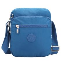 Bolsa Feminina Transversal Azul Nylon Amassadinho Tactel Estonado Vivatti VIV257011