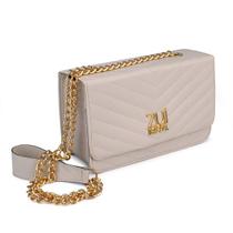 Bolsa Feminina Transversal Baú Alça de Corrente Quadrada Clutch Off White Bolsa Feminina Transversal Baú Alça de Corrente Quadrada Clutch Off White