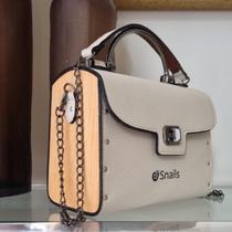 Bolsa Feminina Transversal Baú Madeira Trend