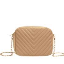 Bolsa Feminina Transversal Bordada Alça de Corrente