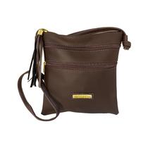 Bolsa Feminina Transversal Café Compacta ABC Bags 6008
