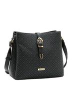 Bolsa Feminina Transversal Chenson 3485616 Monograma Cor:Preto