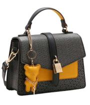 Bolsa Feminina Transversal Chenson Duo Monograma Preto