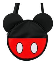 Bolsa Feminina Transversal Circular Rosto Mickey Disney