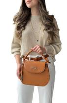 Bolsa Feminina Transversal com Alça em Corda - Caramelo