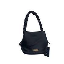 Bolsa Feminina Transversal com Alça Trançada - Preta