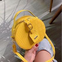 Bolsa Feminina Transversal Crossbody Passeio Pequena Redonda