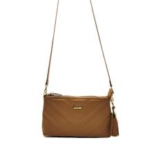 Bolsa Feminina Transversal de Couro Bolso Interno Matelassê Cores Andreia Ribeiro
