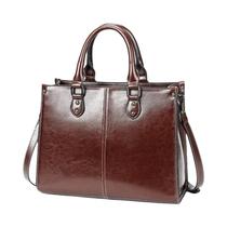 Bolsa Feminina Transversal De Couro Genuíno Com Alça Superior Para Escritório E Moda