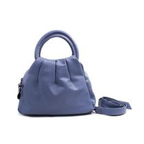 Bolsa feminina transversal de couro média azul celeste Jade Bolsa feminina transversal de couro média azul celeste Jade