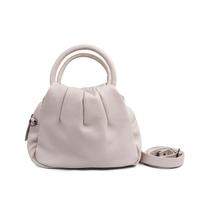 Bolsa feminina transversal de couro média off white Jade