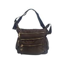 Bolsa feminina transversal diversos bolsos