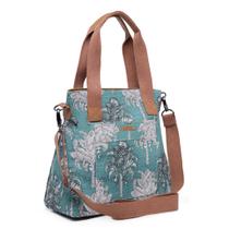 Bolsa Feminina Transversal E De Mão Em Lona Verde Coqueiro