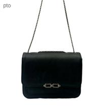 Bolsa Feminina Transversal Inspiração Luxo com Alça de Corrente e Tampa 2010 Bolsa Feminina Transversal Inspiração Luxo com Alça de Corrente e Tampa 2010