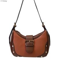 Bolsa Feminina Transversal Inspiração Luxo Detalhe de Fivela 7778