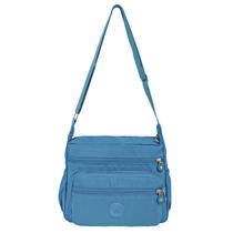 Bolsa Feminina Transversal Leve Vários Bolsos Moderna e Funcional Trabalho Dia a Dia Passeio