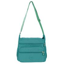 Bolsa Feminina Transversal Leve Vários Bolsos Moderna e Funcional Trabalho Dia a Dia Passeio